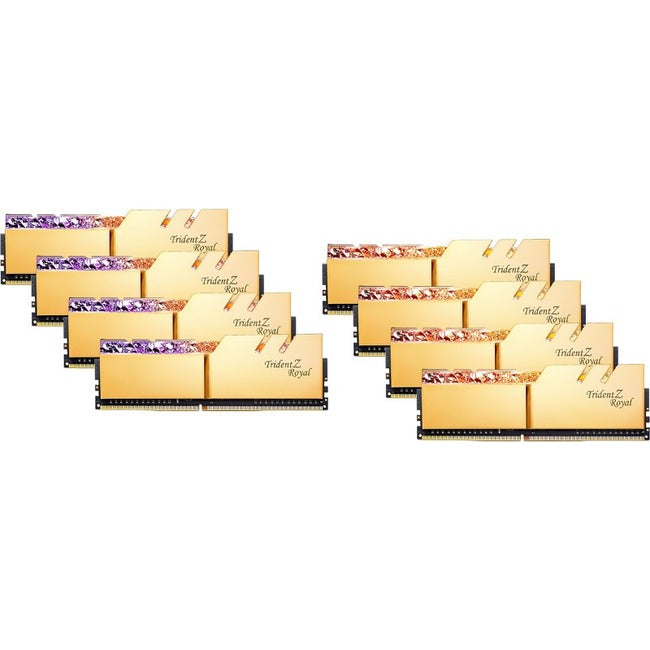 G.SKILL Trident Z Royal RAM Module for Motherboard, Desktop PC - 128 GB (8 x 16GB) - DDR4-3200/PC4-25600 DDR4 SDRAM - 3200 MHz - CL16 - 1.35 V G.SKILL Trident Z Royal RAM Module for Motherboard, Desktop PC - 128 GB (8 x 16GB) - DDR4-3200/PC4-25600 DDR4 SDRAM - 3200 MHz - CL16 - 1.35 V
